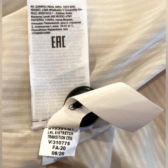 Banana Republic Long & Lean Blazer Professional Career Ivory Cream Size 12 NWT - Picture 11 of 12